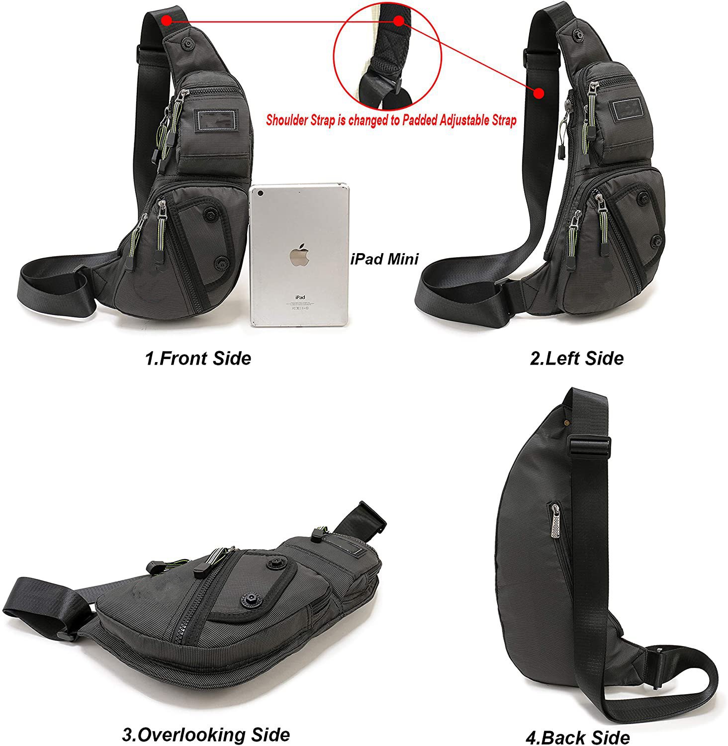 Lightweight Outdoor Sling Chest Bag, Compact Crossbody Shoulder Pack, Multipurpose EDC Sling Bag for Hiking, Cycling, Daily Travel