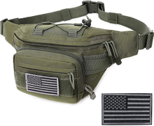 Tactical Fanny Pack for Men, Adjustable Large Waist Bag with MOLLE Webbing, Water Resistant Utility Hip Belt Bag for Hunting Hiking Cycling EDC Daily Carry