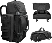 52L Large Tactical Duffle Bag, Heavy Duty MOLLE Travel Duffel Backpack Convertible, Water Resistant Gear Luggage Bag for Shooting, Hunting, Camping, Gym & Outdoor Travel