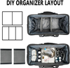 Reflective Large Medical Nurse Bag, Multi-Compartment Empty EMT First Aid Organizer for Home Visits & Clinical Use