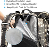 33L Digital Camo Tactical Backpack with Insulated Hydration Compartment, MOLLE Military Rucksack Fits 2.5L Water Bladder, Outdoor Hiking Camping Survival Backpack