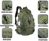 35L Military Tactical Backpack, Large Capacity MOLLE Rucksack, Water Resistant Daypack for Hiking, Camping, Hunting, Tactical Training & Outdoor Survival