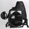 Tactical Sling Bag Crossbody Chest Pack, MOLLE EDC Shoulder Sling Backpack with Water Bottle Pouch, D-Rings & Flag Patch, Outdoor Daypack for Hiking, Shooting, Camping