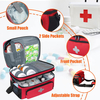 Double Layer Medicine Storage Bag, Large Empty Family First Aid Kit Organizer with Detachable Small Pouch for Travel & Household Use