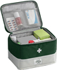 Lockable First Aid Storage Bag, Large Capacity Portable Household Medical Organizer with Mesh Lid Pocket & Carry Handle