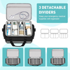 Spacious Water Resistant Medical Storage Bag with Removable Dividers & Reflective Strips, Portable Emergency First Aid Carry Bag for Car & Household