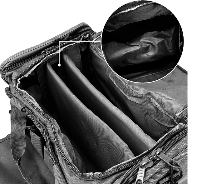 2 Sizes Tactical Duty Patrol Bag, Water Resistant Multi Compartment Police Gear Carry Bag for Law Enforcement Security Shooting Range