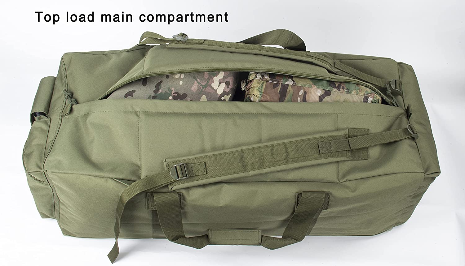 82L Heavy-Duty Tactical Equipment Duffle Bag, Multi-Pocket Large Capacity Storage Gear Bag for Shooting, Hunting & Outdoor Travel