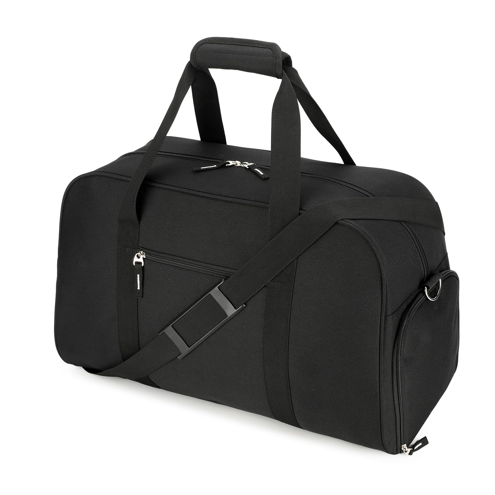 21 Inch Structured Gym & Travel Duffle Bag, Under Seat Carry On Duffel with Luggage Trolley Sleeve & Detachable Shoulder Strap