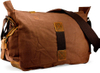 Vintage Waxed Canvas Messenger Bag with Genuine Leather Trim, 17 Inch Retro Crossbody Shoulder Bag, Multi-Purpose Camera & Laptop Satchel for Travel, Photography & Daily Use