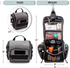 Tactical Hanging Travel Toiletry Bag, Water Resistant Foldable Wash Bag with MOLLE Webbing & Detachable Hanging Straps for Outdoor Camping Hiking Business Trip