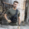 Tactical Sling Bag with External USB Charging Port, Lightweight MOLLE Crossbody Chest Pack, Water Resistant EDC Shoulder Bag for Outdoor Hiking Fishing Cycling Daily Carry