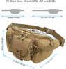 Adjustable Tactical Fanny Pack, Water Resistant MOLLE Waist Bag Multi-Pocket Utility Hip Belt Bag for Hunting Hiking Running Cycling Travel