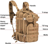 30L Water Resistant Mini Tactical Backpack, MOLLE Military Daypack for Hiking Shooting Camping EDC