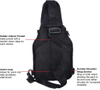Compact Tactical Sling Bag for Men, Lightweight MOLLE Crossbody Chest Backpack, Water Resistant EDC Shoulder Bag with D-Rings for Shooting Hiking Fishing Camping Daily Carry