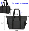 3-Layer Insulated Large Cooler Tote Bag, Waterproof Aluminum Foil Thermal Carrier with Sturdy Long Handles for Groceries, Picnic & Beach