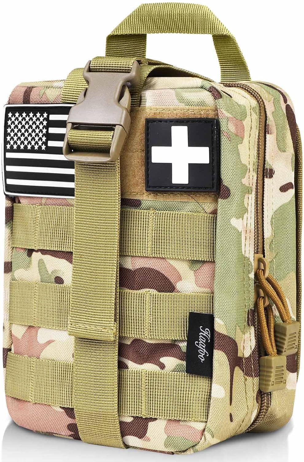Rip-Away MOLLE Tactical Medical Pouch, Empty EMT First Aid Trauma Kit Bag for Hunting, Hiking & Vehicle Emergency