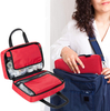 Lightweight Foldable First Aid Kit Bag, Multi Clear Pocket Empty Medical Organizer for Travel, Car & Household Emergency