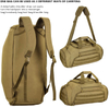 2 Sizes Tactical Duffle Bag with Rain Cover, MOLLE Sports Travel Duffel Backpack, Water Resistant Gear Bag for Gym, Hunting, Camping, Shooting & Outdoor Travel