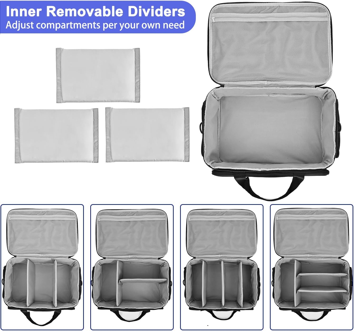 Waterproof Reflective Medical Supply Bag, Large/Small Empty EMT First Aid Kit Organizer with Removable Dividers for Emergency Use