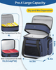 Dual Compartment Dry Wet Separation Insulated Cooler Bag, Seamless Hot Press 100% Leakproof Thermal Lunch Bag with Multi Pockets for Daily Work & Outdoor Picnic