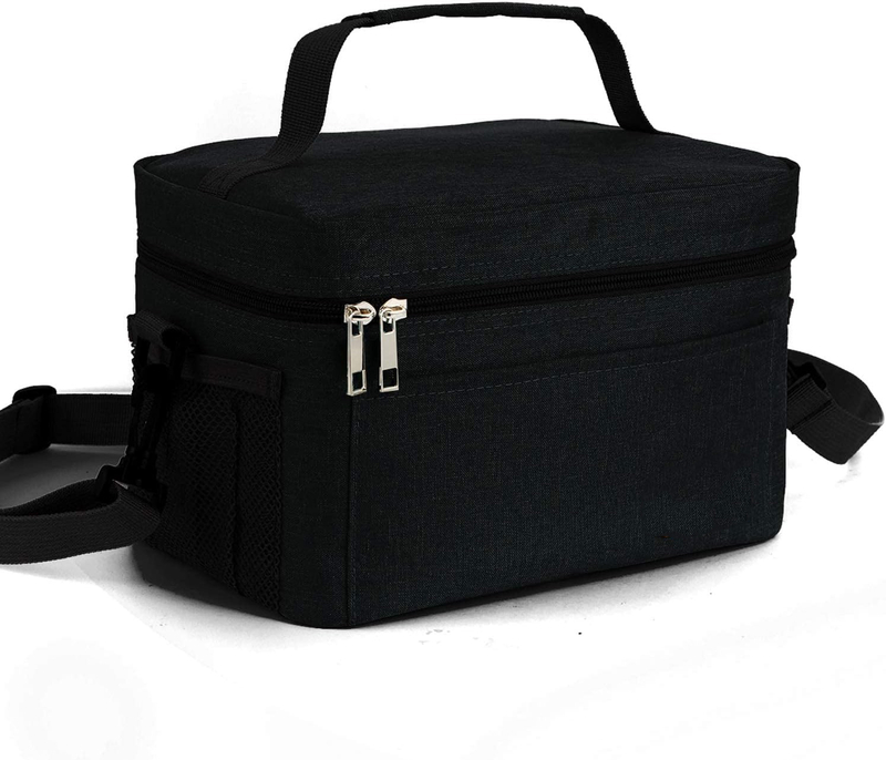 Lunch Bag Insulated Reusable Lunch Box Leakproof Cooler Tote Bag Freezable with Adjustable Shoulder Strap