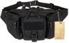 Tactical Fanny Pack, Multi-Pocket Waterproof Waist Bag with Hook-and-Loop Panel, Adjustable Hip Belt Bag for Hiking, Cycling, Camping, Daily EDC & Outdoor Activities