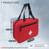 Small Portable Empty First Aid Kit Bag, Reflective Red Medical Organizer Bag for Car, Home and Outdoor Camping