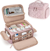 Insulated Medicine Cooler Bag, Portable Multi-Compartment Medication Organizer with Removable Dividers for Travel Insulin & Pill Storage