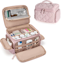 Insulated Medicine Cooler Bag, Portable Multi-Compartment Medication Organizer with Removable Dividers for Travel Insulin & Pill Storage