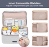 Compact 2-Layer Medicine Carry Bag, Water Resistant Pill Organizer with Multi-Size Elastic Loops for Travel & Household Prescription Storage